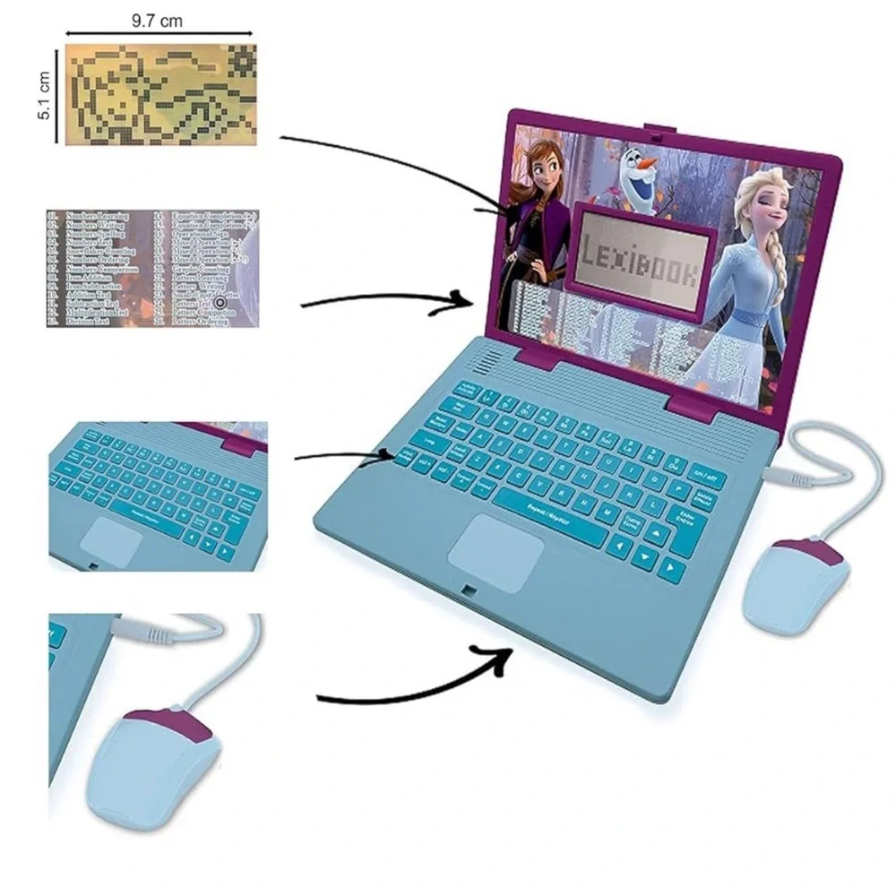 Gently Used LEXiBOOK Disney Frozen 2 - Educational and Bilingual Laptop